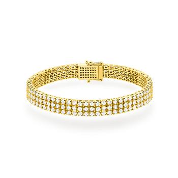 Złota bransoletka z diamentami laboratoryjnymi FB035-585-LD4.44