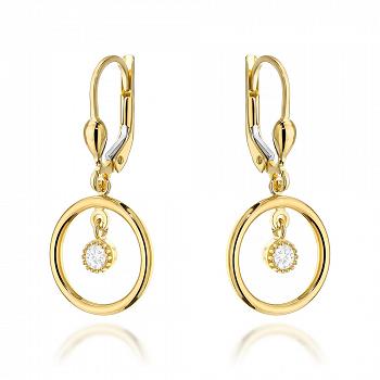 Kolczyki złote kółeczka z cyrkoniami FUG7-17-K01549-2