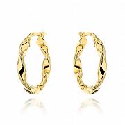 Kolczyki złote kółka skręcone FUG7-17-K01552-2