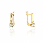 Kolczyki z żółtego złota z brylantami FKO-065-585-B0.02