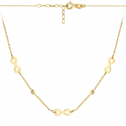 Naszyjnik złoty znaki nieskończoności FUG3-4-N00471-2