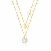 Naszyjnik stal szlachetna serce z cyrkoniami FUGTGN981-G