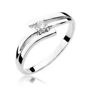 Pierścionek zaręczynowy z brylantem 0.10