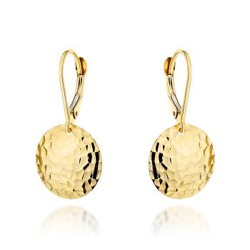 Kolczyki złote diamentowane koła FUG7-K01805-585