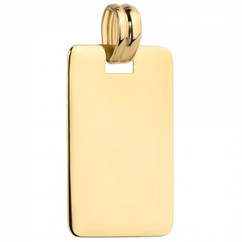 Zawieszka złota gładki prostokąt FUG6-15-Z00276-2