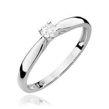 Pierścionek zaręczynowy z brylantem 0.10ct