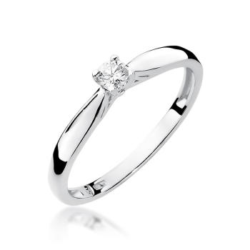 Pierścionek zaręczynowy z brylantem 0.10