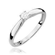 Pierścionek zaręczynowy z brylantem 0.10ct