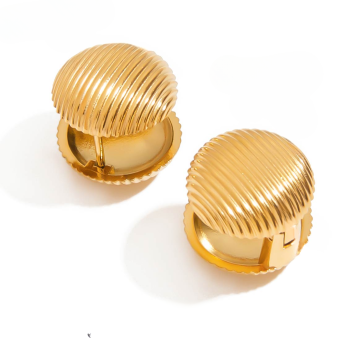 Kolczyki okrągłe pozłacane FUGJDE0102017