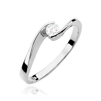 Pierścionek zaręczynowy z brylantem 0.13ct