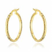 Kolczyki złote koła całościowo zdobione diamentowaniem FUG7-17-K01250-2