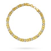 Bransoletka z dwukolorowego złota pleciona FUG2-37-B00962-2