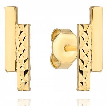 Kolczyki złote prostokąty  FUG7-17-K00738-2