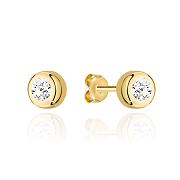 Kolczyki złote z cyrkoniami FUG7-4-K00421-2