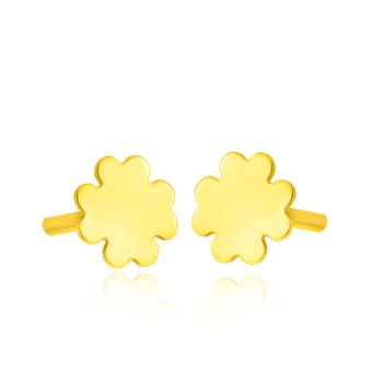 Kolczyki złote koniczynki FN0195