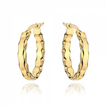 Kolczyki złote owale skręcone FUG7-17-K01283-2