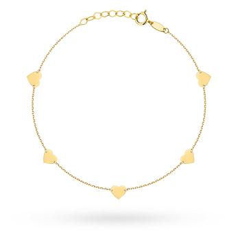 Bransoletka złota pełne serca FUG2-40-B00992-2