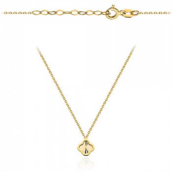 Naszyjnik złoty diamentowana koniczynka FUG3-34-N00589-2