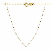 Naszyjnik złoty diamentowane kulki 45cm FUG3-21-N00397-2