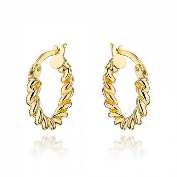 Kolczyki złote kółka zakręcane FUG7-17-K01513-2