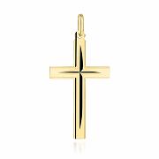 Złoty krzyżyk żłobiony FUG4-C00152-585