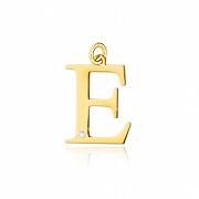 Zawieszka złota literka E z brylantem FUGZAL-E