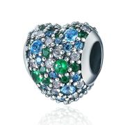 Charms Turkusowe serce ❤ FUG0289