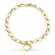 Bransoletka z żółtego złota z serduszkiem FUG2-17-B00548-2