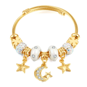 Bransoletka damska złota charmsy FUGTGB944