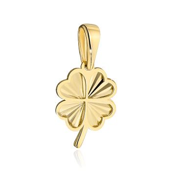 Zawieszka złota diamentowana koniczynka FUG6-Z00696-585