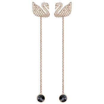 Kolczyki SWAROVSKI • Iconic Swan Pierced Earrings Rectangular 5373164