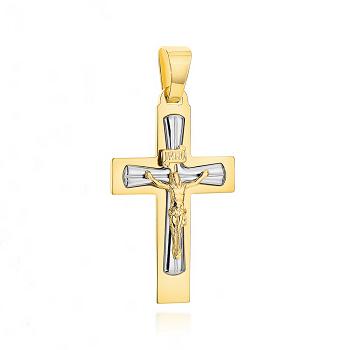 Złoty krzyżyk wizerunek Pana Jezusa FUG4-15-C00128-2