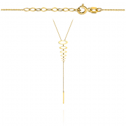 Naszyjnik złoty elipsy z blaszką FUG3-4-N00361-2