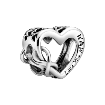 Charms Pandora Serce „Kocham Cię Mamo” z nieskończonością 798825C00 GRAWER GRATIS
