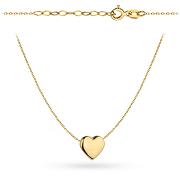 Naszyjnik złoty gładkie serce FUG3-N00674-585