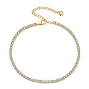 Bransoletka tennis złota z cyrkoniami BFUG0013