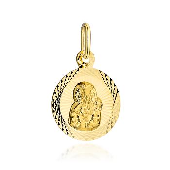 Medalik z żółtego złota Matka Boska Częstochowska FUG5-M00219-585
