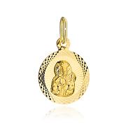 Medalik z żółtego złota Matka Boska Częstochowska FUG5-M00219-585