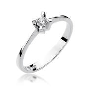 Pierścionek zaręczynowy z brylantem 0.12