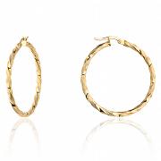 Kolczyki złote koła plecione FUG7-17-K01020-2