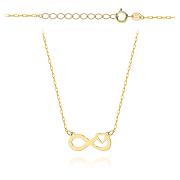 Naszyjnik złoty nieskończoność i serce FUG3-N00542-375