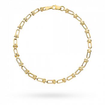 Bransoletka złota splecione ogniwa i kulki FUG2-17-B00794-2