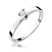 Pierścionek zaręczynowy z brylantem 0.12