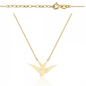 Naszyjnik złoty celebrytka jaskółka FUG3-4-N00399-2