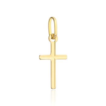 Złoty krzyżyk żłobiony FUG4-C00008-375