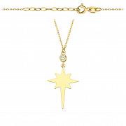 Naszyjnik złoty celebrytka gwiazda polarna z kamieniem FUG3-21-CN00263-2