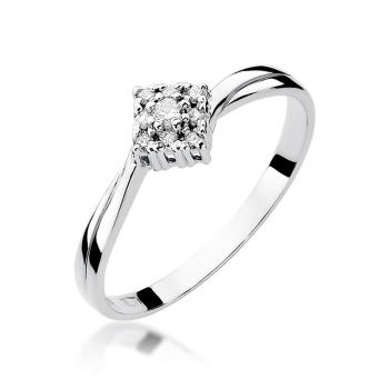 Pierścionek zaręczynowy z brylantami 0.09