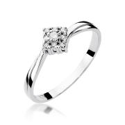 Pierścionek zaręczynowy z brylantami 0.09