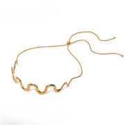 Naszyjnik choker stal szlachetna złoty FUGJDNW2310003