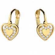 Kolczyki złote serce z cyrkoniami FUG7-25-K00645-2